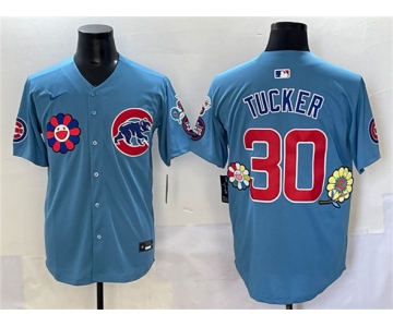 Men's Chicago Cubs #30 Kyle Tucker Blue 2025 Tokyo Series 2nd Alternate Limited Stitched Baseball Jersey