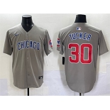Men's Chicago Cubs #30 Kyle Tucker Gray Limited Stitched Baseball Jersey