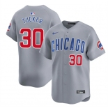 Men's Chicago Cubs #30 Kyle Tucker Grey 2025 Limited Stitched Baseball Jersey