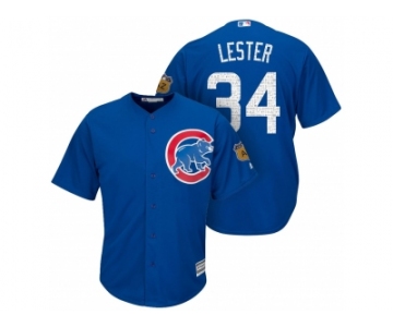 Men's Chicago Cubs #34 Jon Lester 2017 Spring Training Cool Base Stitched MLB Jersey