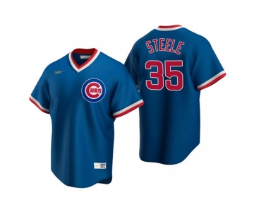 Men's Chicago Cubs #35 Justin Steele Nike Royal Pullover Cooperstown Jersey