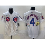 Men's Chicago Cubs #4 Pete Crow-Armstrong White 2025 Tokyo Series Limited Stitched Baseball Jersey