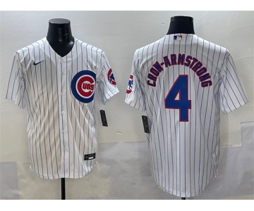 Men's Chicago Cubs #4 Pete Crow-Armstrong White Cool Base Stitched Baseball Jersey