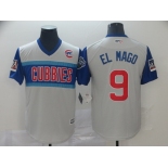 Men's Chicago Cubs #9 EL Mago Light Grey 2019 Retro Moniker Edition MLB Jersey Men's Chicago Cubs #9 EL Mago Light Grey 2019 Retro Moniker Edition MLB Jersey