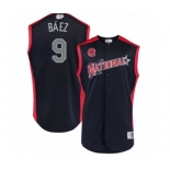Men's Chicago Cubs #9 Javier Baez Authentic Navy Blue National League 2019 Baseball All-Star Jersey Men's Chicago Cubs #9 Javier Baez Authentic Navy Blue National League 2019 Baseball All-Star Jersey