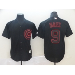 Men's Chicago Cubs #9 Javier Baez Black Fashion MLB Jersey Men's Chicago Cubs #9 Javier Baez Black Fashion MLB Jersey