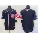 Men's Chicago Cubs Blank Black 2025 Independence Day Vapor Premier Limited Stitched Baseball Jersey