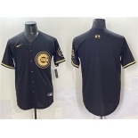 Men's Chicago Cubs Blank Black Gold Limited Stitched Baseball Jersey Men's Chicago Cubs Blank Black Gold Limited Stitched Baseball Jersey