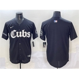Men's Chicago Cubs Blank Black 'Gothic North Side Edition' Vapor Premier Limited Stitched Baseball Jersey