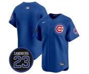 Men's Chicago Cubs Blank Royal 'Ryne Sandberg Tribute' Vapor Limited V2 Stitched Baseball Jersey Men's Chicago Cubs Blank Royal 'Ryne Sandberg Tribute' Vapor Limited V2 Stitched Baseball Jersey