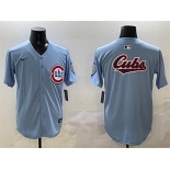 Men's Chicago Cubs Team Big Logo Blue 2024-25 2nd Alternate Limited Stitched Baseball Jersey