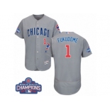 Men's Majestic Chicago Cubs #1 Kosuke Fukudome Grey 2016 World Series Champions Flexbase Authentic Collection MLB Jersey Men's Majestic Chicago Cubs #1 Kosuke Fukudome Grey 2016 World Series Champions Flexbase Authentic Collection MLB Jersey