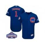 Men's Majestic Chicago Cubs #1 Kosuke Fukudome Royal Blue 2016 World Series Champions Flexbase Authentic Collection MLB Jersey Men's Majestic Chicago Cubs #1 Kosuke Fukudome Royal Blue 2016 World Series Champions Flexbase Authentic Collection MLB Jersey