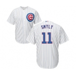 Men's Majestic Chicago Cubs #11 Drew Smyly Replica White Home Cool Base MLB Jersey Men's Majestic Chicago Cubs #11 Drew Smyly Replica White Home Cool Base MLB Jersey