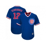 Men's Majestic Chicago Cubs #12 Kyle Schwarber Royal Blue Flexbase Authentic Collection Cooperstown MLB Jersey Men's Majestic Chicago Cubs #12 Kyle Schwarber Royal Blue Flexbase Authentic Collection Cooperstown MLB Jersey