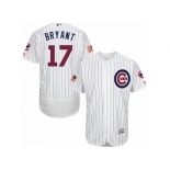 Men's Majestic Chicago Cubs #17 Kris Bryant White Fashion Stars & Stripes Flex Base MLB Jersey Men's Majestic Chicago Cubs #17 Kris Bryant White Fashion Stars & Stripes Flex Base MLB Jersey
