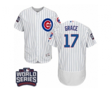 Men's Majestic Chicago Cubs #17 Mark Grace White 2016 World Series Bound Flexbase Authentic Collection MLB Jersey