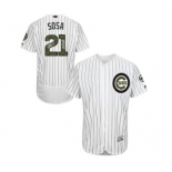 Men's Majestic Chicago Cubs #21 Sammy Sosa Authentic White 2016 Memorial Day Fashion Flex Base MLB Jersey Men's Majestic Chicago Cubs #21 Sammy Sosa Authentic White 2016 Memorial Day Fashion Flex Base MLB Jersey