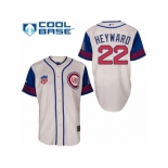 Men's Majestic Chicago Cubs #22 Jason Heyward Replica Cream Blue 1942 Turn Back The Clock MLB Jersey Men's Majestic Chicago Cubs #22 Jason Heyward Replica Cream Blue 1942 Turn Back The Clock MLB Jersey