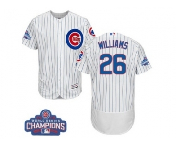 Men's Majestic Chicago Cubs #26 Billy Williams White 2016 World Series Champions Flexbase Authentic Collection MLB Jersey