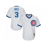Men's Majestic Chicago Cubs #3 David Ross Replica White Home Cooperstown MLB Jersey Men's Majestic Chicago Cubs #3 David Ross Replica White Home Cooperstown MLB Jersey