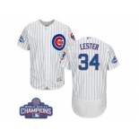 Men's Majestic Chicago Cubs #34 Jon Lester White 2016 World Series Champions Flexbase Authentic Collection MLB Jersey Men's Majestic Chicago Cubs #34 Jon Lester White 2016 World Series Champions Flexbase Authentic Collection MLB Jersey