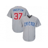 Men's Majestic Chicago Cubs #37 Brett Anderson Replica Grey Road Cool Base MLB Jersey Men's Majestic Chicago Cubs #37 Brett Anderson Replica Grey Road Cool Base MLB Jersey