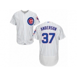 Men's Majestic Chicago Cubs #37 Brett Anderson White Home Flexbase Authentic Collection MLB Jersey Men's Majestic Chicago Cubs #37 Brett Anderson White Home Flexbase Authentic Collection MLB Jersey