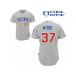 Men's Majestic Chicago Cubs #37 Travis Wood Replica Grey Road Cool Base MLB Jersey Men's Majestic Chicago Cubs #37 Travis Wood Replica Grey Road Cool Base MLB Jersey