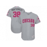 Men's Majestic Chicago Cubs #38 Mike Montgomery Grey Mother's Day Flexbase Authentic Collection MLB Jersey Men's Majestic Chicago Cubs #38 Mike Montgomery Grey Mother's Day Flexbase Authentic Collection MLB Jersey