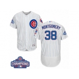 Men's Majestic Chicago Cubs #38 Mike Montgomery White Home 2016 World Series Champions Flexbase Authentic Collection MLB Jersey Men's Majestic Chicago Cubs #38 Mike Montgomery White Home 2016 World Series Champions Flexbase Authentic Collection MLB Jersey