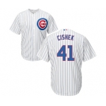 Men's Majestic Chicago Cubs #41 Steve Cishek Replica White Home Cool Base MLB Jersey Men's Majestic Chicago Cubs #41 Steve Cishek Replica White Home Cool Base MLB Jersey