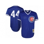 Men's Majestic Chicago Cubs #44 Anthony Rizzo Replica Royal Blue Throwback MLB Jersey Men's Majestic Chicago Cubs #44 Anthony Rizzo Replica Royal Blue Throwback MLB Jersey