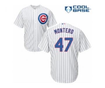 Men's Majestic Chicago Cubs #47 Miguel Montero Authentic White Home Cool Base MLB Jersey