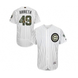 Men's Majestic Chicago Cubs #49 Jake Arrieta Authentic White 2016 Memorial Day Fashion Flex Base MLB Jersey Men's Majestic Chicago Cubs #49 Jake Arrieta Authentic White 2016 Memorial Day Fashion Flex Base MLB Jersey