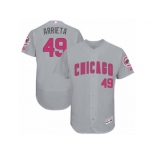 Men's Majestic Chicago Cubs #49 Jake Arrieta Grey Mother's Day Flexbase Authentic Collection MLB Jersey Men's Majestic Chicago Cubs #49 Jake Arrieta Grey Mother's Day Flexbase Authentic Collection MLB Jersey