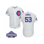 Men's Majestic Chicago Cubs #53 Trevor Cahill White 2016 World Series Champions Flexbase Authentic Collection MLB Jersey Men's Majestic Chicago Cubs #53 Trevor Cahill White 2016 World Series Champions Flexbase Authentic Collection MLB Jersey