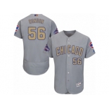 Men's Majestic Chicago Cubs #56 Hector Rondon Authentic Gray 2017 Gold Champion Flex Base MLB Jersey Men's Majestic Chicago Cubs #56 Hector Rondon Authentic Gray 2017 Gold Champion Flex Base MLB Jersey