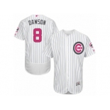 Men's Majestic Chicago Cubs #8 Andre Dawson Authentic White 2016 Mother's Day Fashion Flex Base MLB Jersey Men's Majestic Chicago Cubs #8 Andre Dawson Authentic White 2016 Mother's Day Fashion Flex Base MLB Jersey