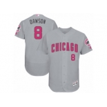 Men's Majestic Chicago Cubs #8 Andre Dawson Grey Mother's Day Flexbase Authentic Collection MLB Jersey Men's Majestic Chicago Cubs #8 Andre Dawson Grey Mother's Day Flexbase Authentic Collection MLB Jersey