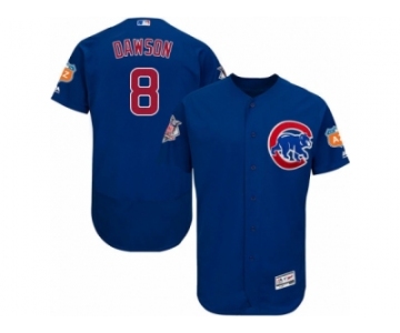 Men's Majestic Chicago Cubs #8 Andre Dawson Royal Blue Flexbase Authentic Collection MLB Jersey