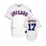 Men's Mitchell and Ness Chicago Cubs #17 Mark Grace Replica White 1988 Throwback MLB Jersey Men's Mitchell and Ness Chicago Cubs #17 Mark Grace Replica White 1988 Throwback MLB Jersey