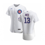 Men's Nike Chicago Cubs #13 David Bote White Home 2020 Authentic Player Baseball Jersey