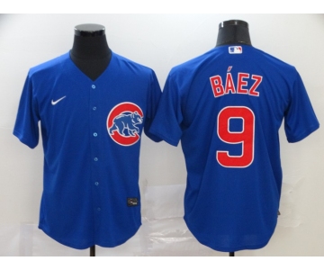 Nike Men's Chicago Cubs #9 Javier Baez Replica Royal Blue Alternate Cool Base Baseball Jersey