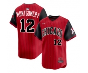 Men's Chicago White Sox #12 Colson Montgomery Red Black 2025 City Connect Limited Stitched Baseball Jersey