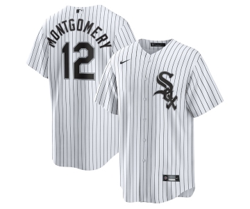 Men's Chicago White Sox #12 Colson Montgomery White Cool Base Stitched Baseball Jersey