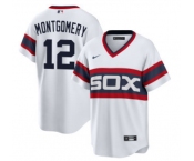 Men's Chicago White Sox #12 Colson Montgomery White Cool Base Stitched Jersey