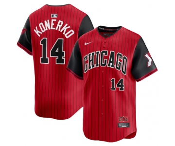 Men's Chicago White Sox #14 Paul Konerko Red Black 2025 City Connect Limited Stitched Baseball Jersey