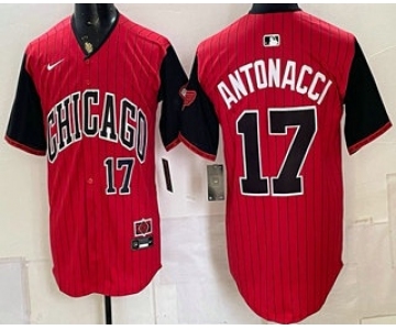 Men's Chicago White Sox #17 Sam Antonacci Red Black 2025 City Connect Limited Stitched Jersey