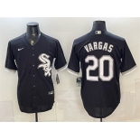 Men's Chicago White Sox #20 Miguel Vargas Black Stitched Baseball Jersey Men's Chicago White Sox #20 Miguel Vargas Black Stitched Baseball Jersey
